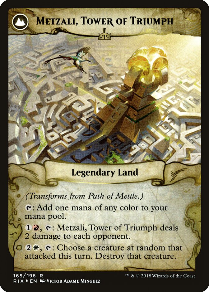 Path of Mettle // Metzali, Tower of Triumph [Rivals of Ixalan Prerelease Promos] | Tables and Towers