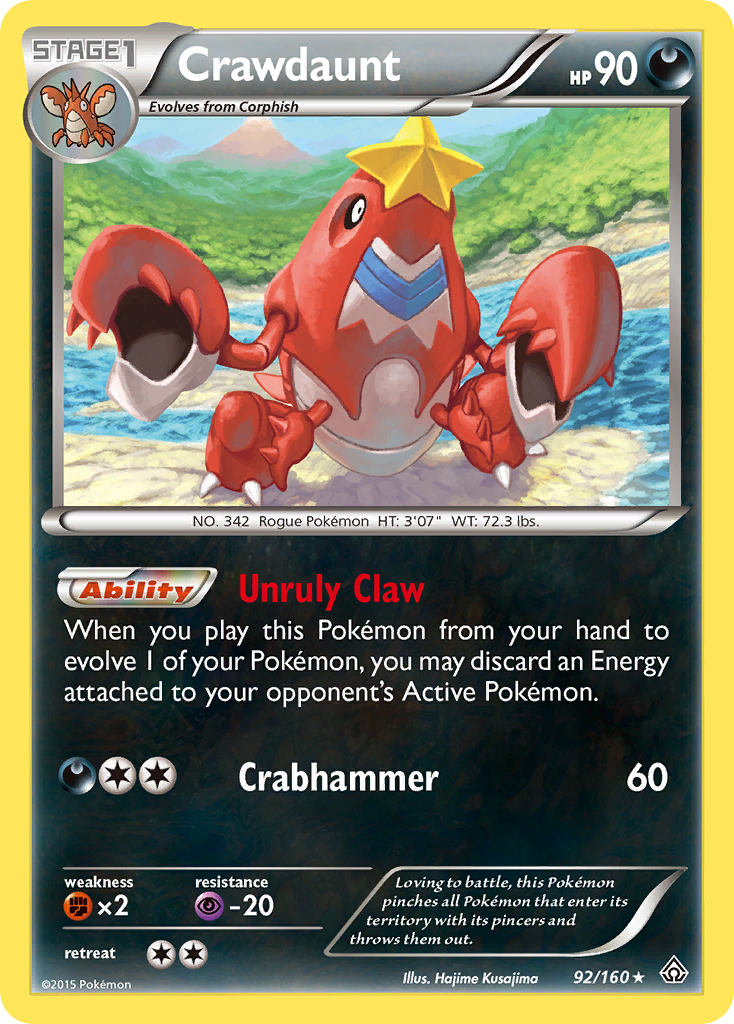 Crawdaunt (92/160) [XY: Primal Clash] | Tables and Towers