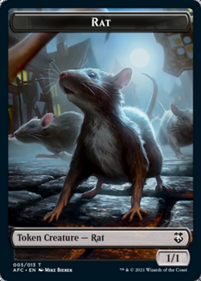 Rat // Zombie Double-Sided Token [Dungeons & Dragons: Adventures in the Forgotten Realms Commander Tokens] | Tables and Towers