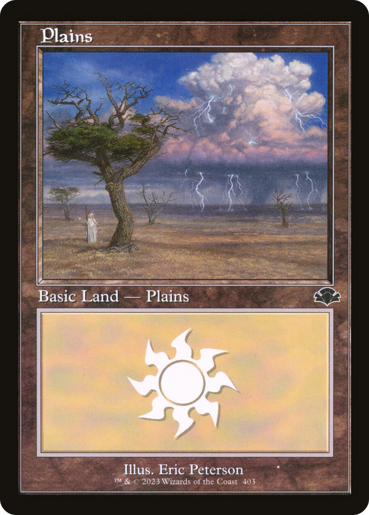 Plains (403) (Retro) [Dominaria Remastered] | Tables and Towers