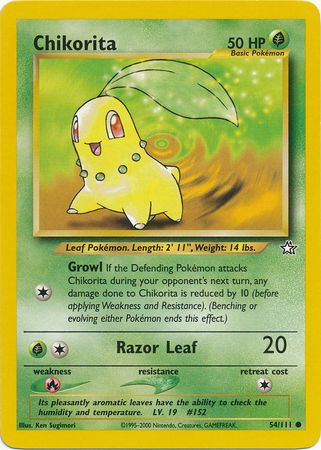 Chikorita (54/111) [Neo Genesis Unlimited] | Tables and Towers