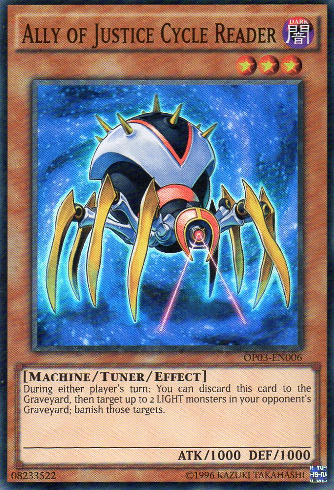 Ally of Justice Cycle Reader [OP03-EN006] Super Rare | Tables and Towers