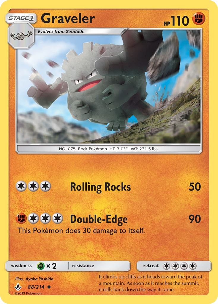 Graveler (88/214) [Sun & Moon: Unbroken Bonds] | Tables and Towers