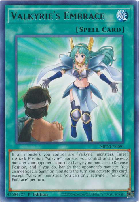 Valkyrie's Embrace [MP20-EN091] Rare | Tables and Towers