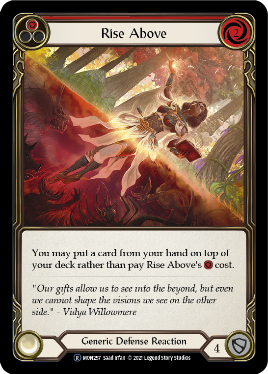 Rise Above (Red) [U-MON257-RF] (Monarch Unlimited)  Unlimited Rainbow Foil | Tables and Towers