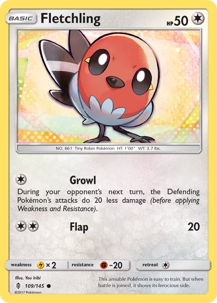 Fletchling (109/145) [Sun & Moon: Guardians Rising] | Tables and Towers