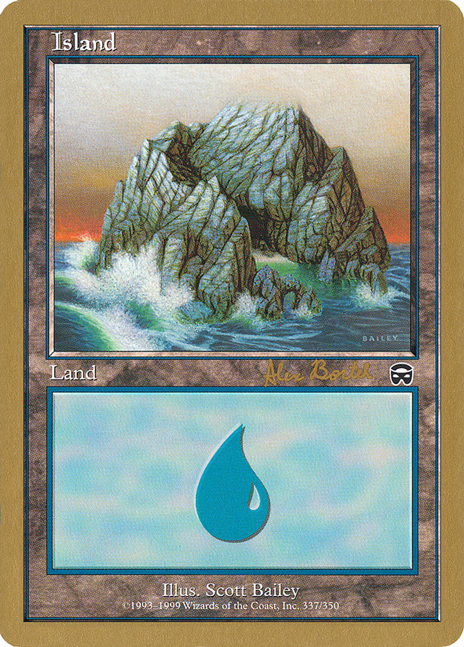 Island (ab337a) (Alex Borteh) [World Championship Decks 2001] | Tables and Towers