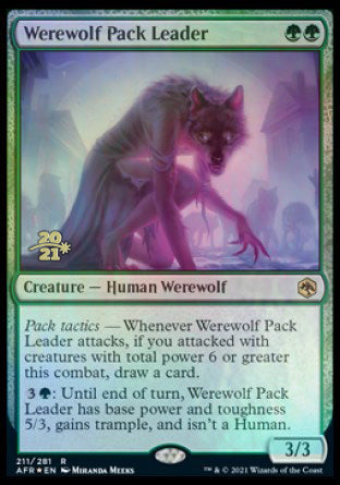 Werewolf Pack Leader [Dungeons & Dragons: Adventures in the Forgotten Realms Prerelease Promos] | Tables and Towers