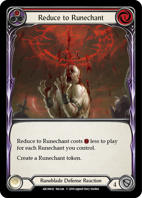 Reduce to Runechant (Red) [ARC088-R] (Arcane Rising)  1st Edition Rainbow Foil | Tables and Towers