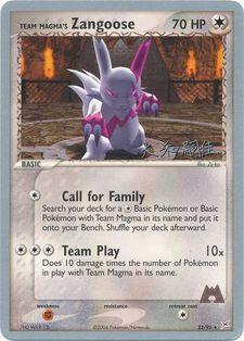 Team Magma's Zangoose (23/95) (Magma Spirit - Tsuguyoshi Yamato) [World Championships 2004] | Tables and Towers