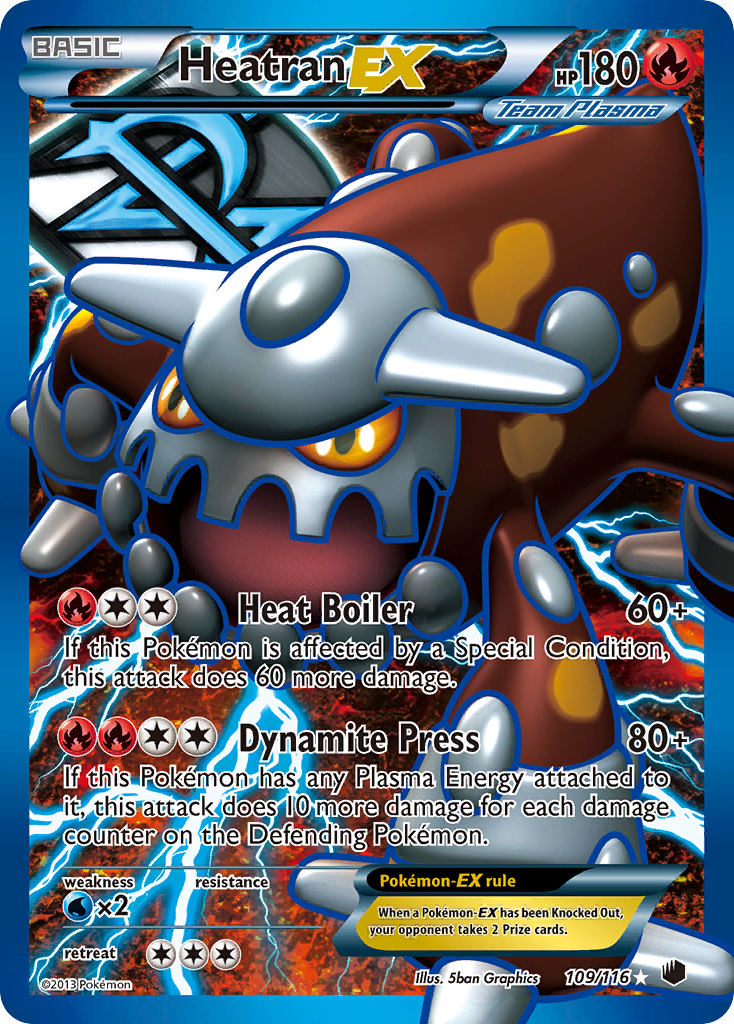 Heatran EX (109/116) [Black & White: Plasma Freeze] | Tables and Towers