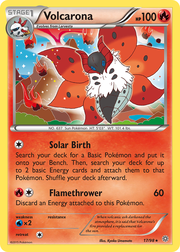 Volcarona (17/98) [XY: Ancient Origins] | Tables and Towers