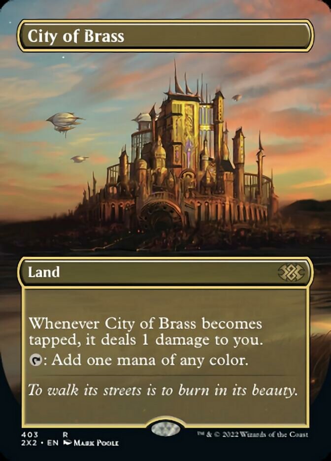 City of Brass (Borderless Alternate Art) [Double Masters 2022] | Tables and Towers
