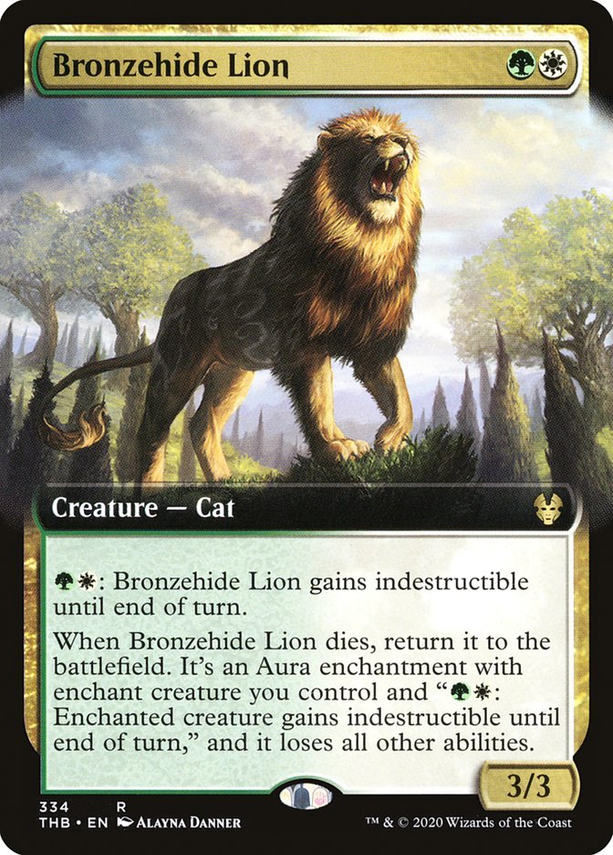 Bronzehide Lion (Extended Art) [Theros Beyond Death] | Tables and Towers