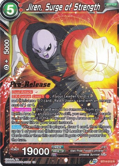 Jiren, Surge of Strength (BT14-015) [Cross Spirits Prerelease Promos] | Tables and Towers