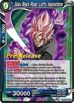 Goku Black Rose, Lofty Aspirations (BT10-050) [Rise of the Unison Warrior Prerelease Promos] | Tables and Towers