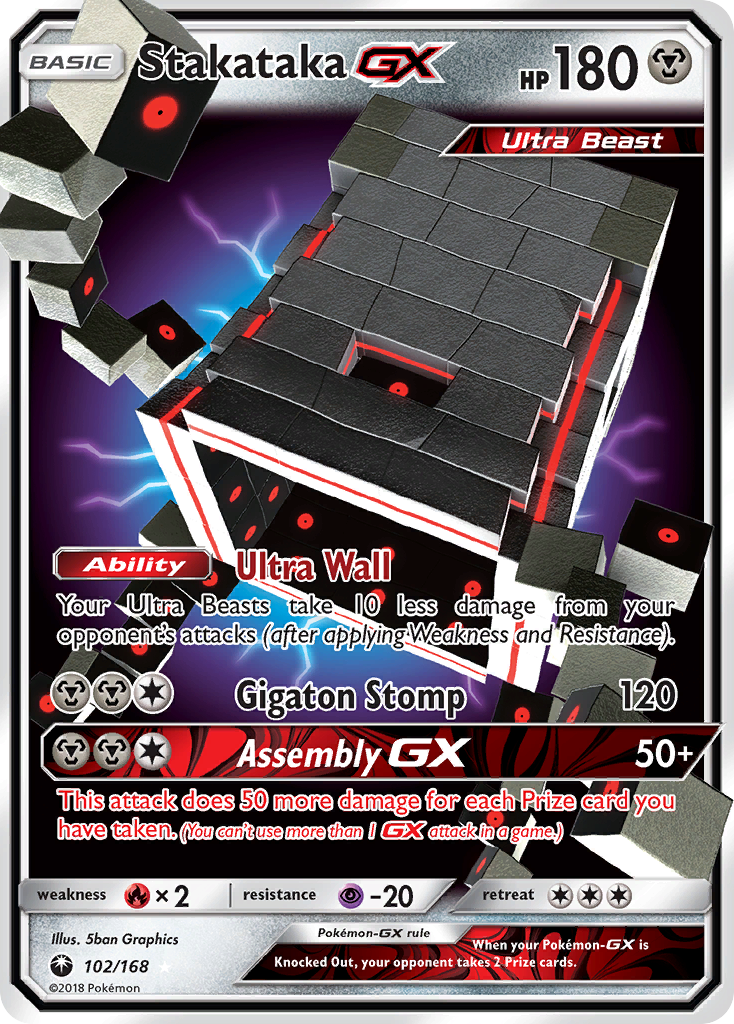 Stakataka GX (102/168) [Sun & Moon: Celestial Storm] | Tables and Towers