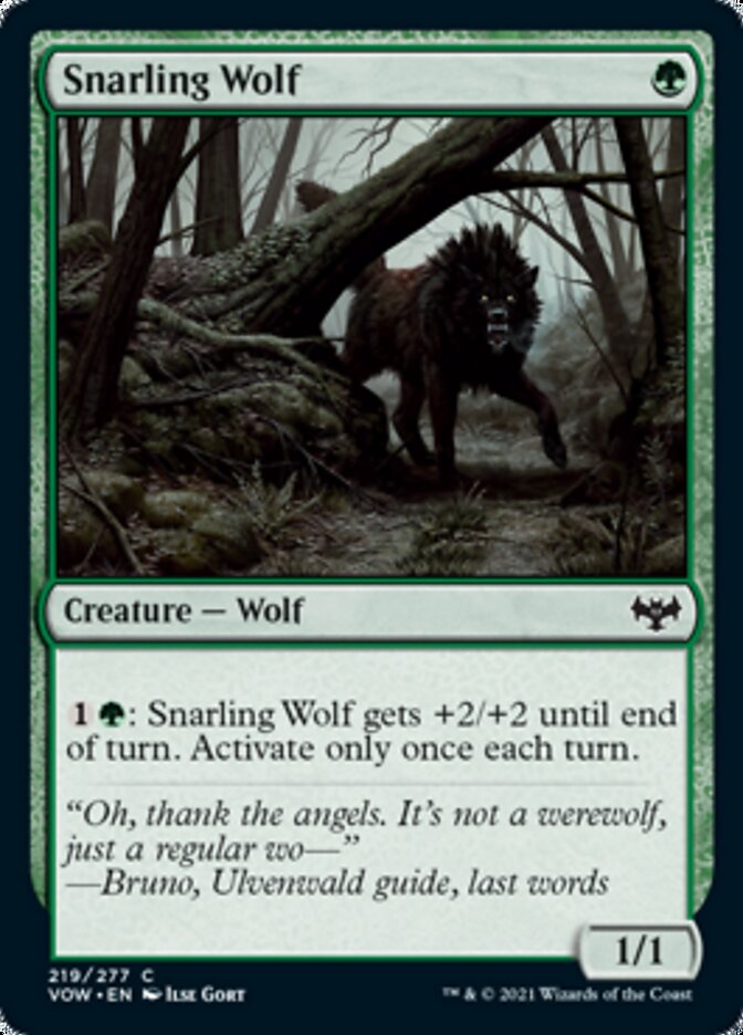 Snarling Wolf [Innistrad: Crimson Vow] | Tables and Towers