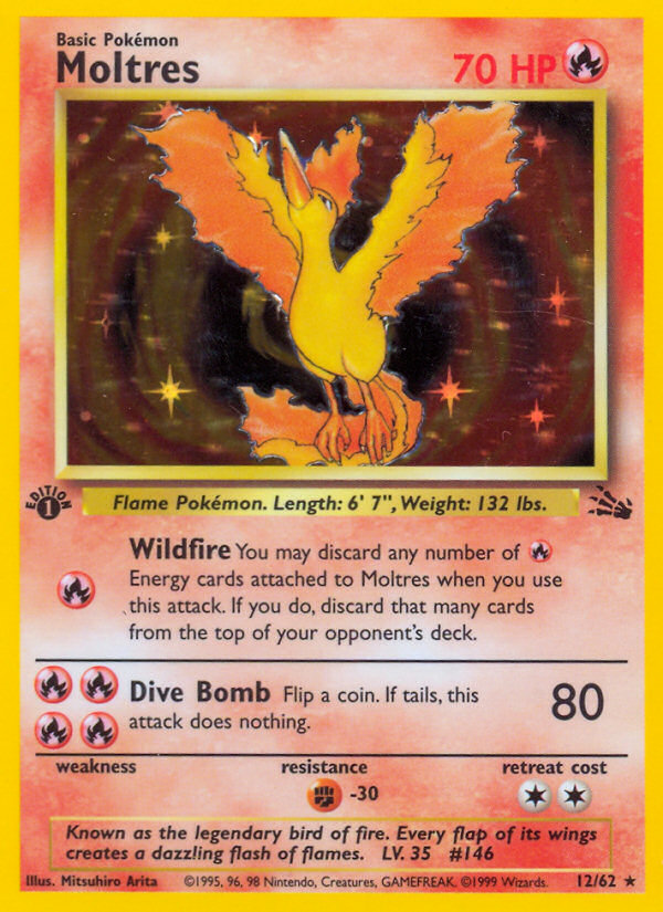 Moltres (12/62) [Fossil 1st Edition] | Tables and Towers