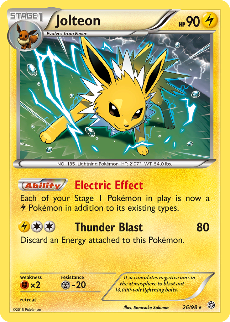 Jolteon (26/98) [XY: Ancient Origins] | Tables and Towers