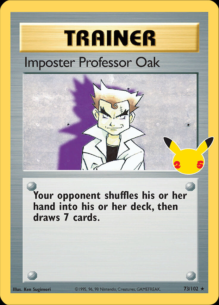 Imposter Professor Oak (73/102) [Celebrations: 25th Anniversary - Classic Collection] | Tables and Towers