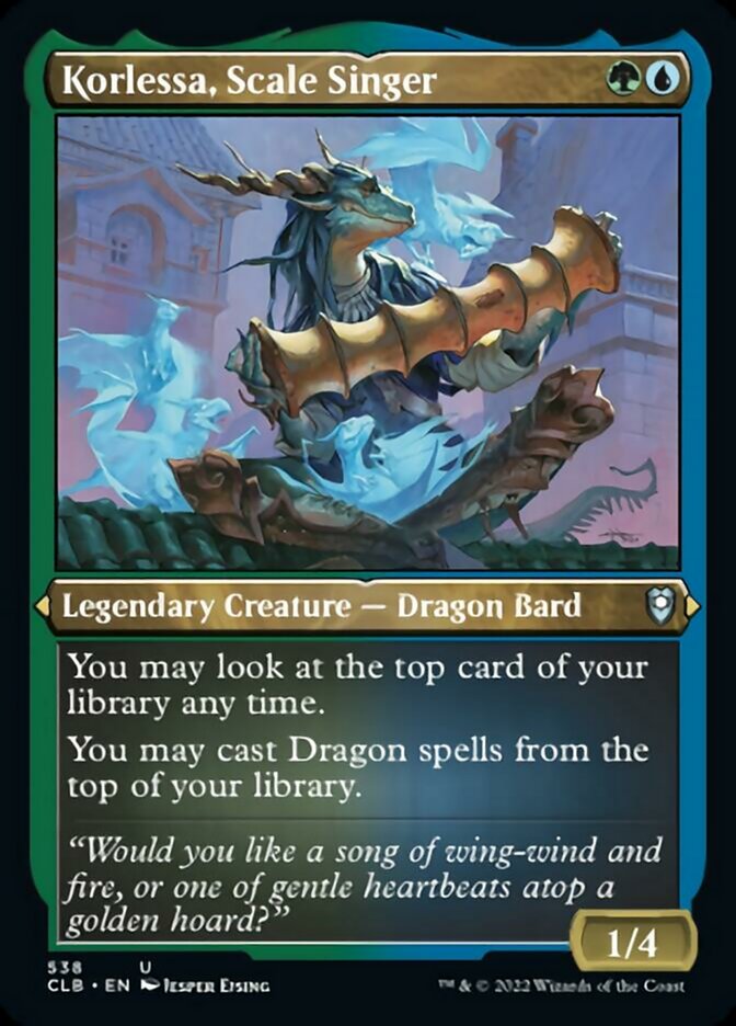 Korlessa, Scale Singer (Foil Etched) [Commander Legends: Battle for Baldur's Gate] | Tables and Towers