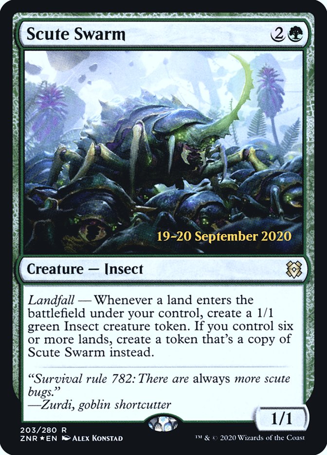 Scute Swarm [Zendikar Rising Prerelease Promos] | Tables and Towers