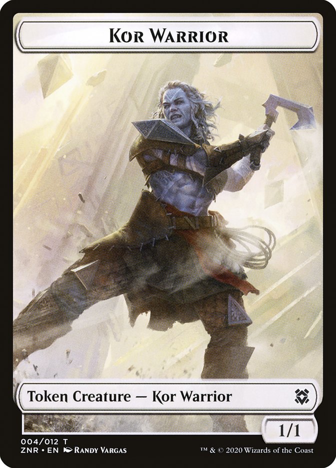 Copy // Kor Warrior Double-Sided Token [Zendikar Rising Tokens] | Tables and Towers