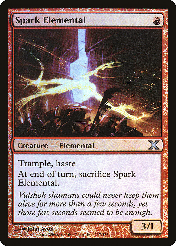 Spark Elemental (Premium Foil) [Tenth Edition] | Tables and Towers