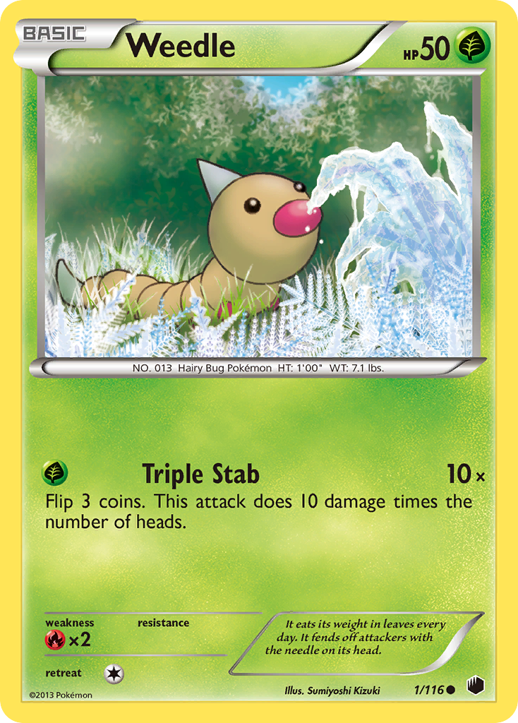 Weedle (1/116) [Black & White: Plasma Freeze] | Tables and Towers