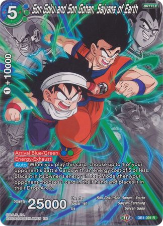 Son Goku and Son Gohan, Saiyans of Earth (Alternate Art) (DB1-091) [Special Anniversary Set 2020] | Tables and Towers