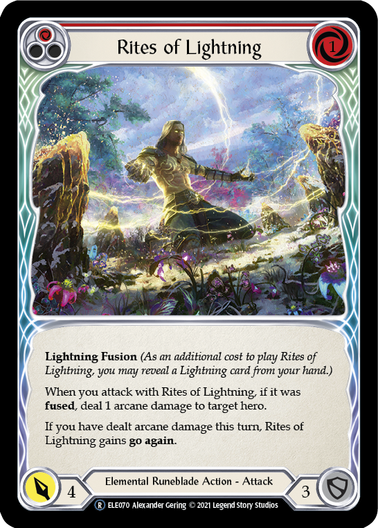 Rites of Lightning (Red) [U-ELE070] (Tales of Aria Unlimited)  Unlimited Normal | Tables and Towers