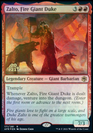 Zalto, Fire Giant Duke [Dungeons & Dragons: Adventures in the Forgotten Realms Prerelease Promos] | Tables and Towers