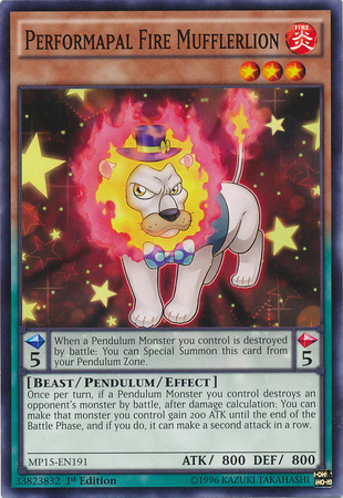 Performapal Fire Mufflerlion [MP15-EN191] Common | Tables and Towers