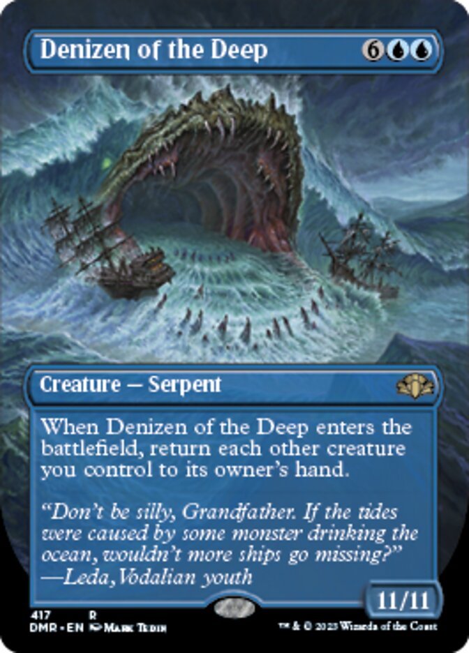 Denizen of the Deep (Borderless Alternate Art) [Dominaria Remastered] | Tables and Towers