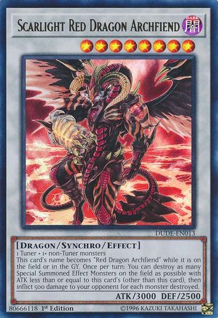 Scarlight Red Dragon Archfiend [DUDE-EN013] Ultra Rare | Tables and Towers