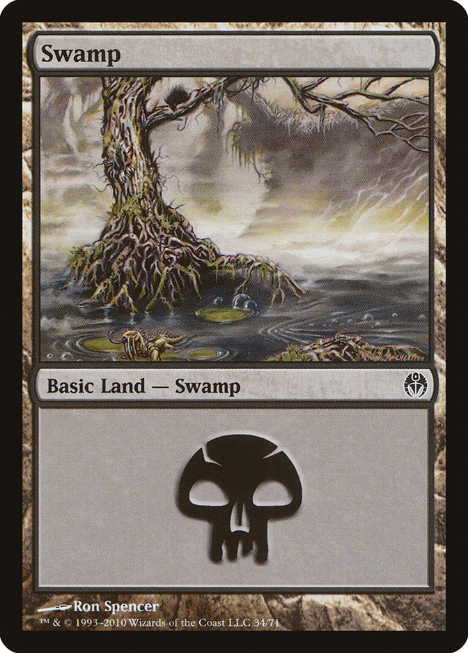 Swamp (34) [Duel Decks: Phyrexia vs. the Coalition] | Tables and Towers