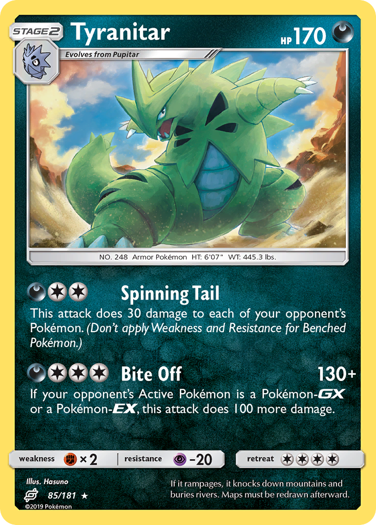 Tyranitar (85/181) [Sun & Moon: Team Up] | Tables and Towers