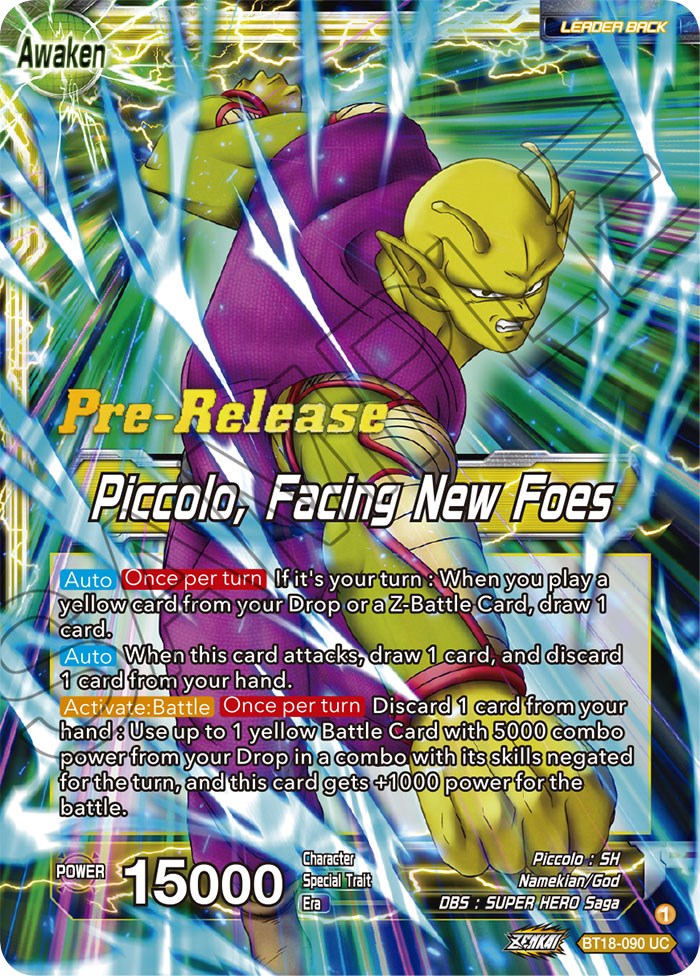 Piccolo // Piccolo, Facing New Foes (BT18-090) [Dawn of the Z-Legends Prerelease Promos] | Tables and Towers