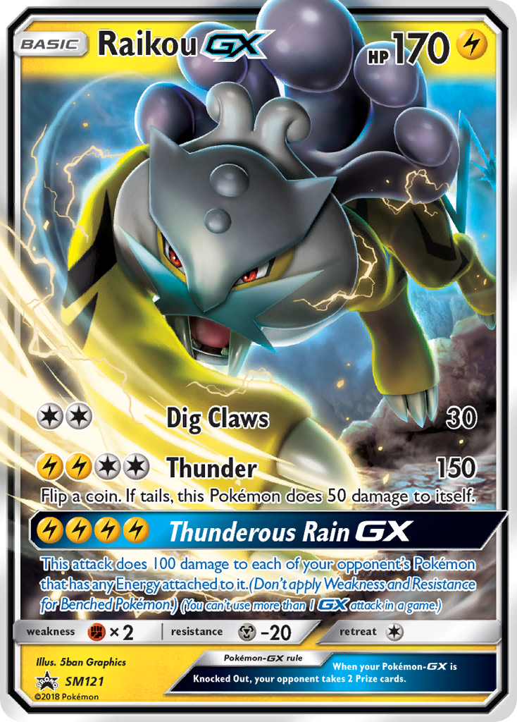 Raikou GX (SM121) [Sun & Moon: Black Star Promos] | Tables and Towers