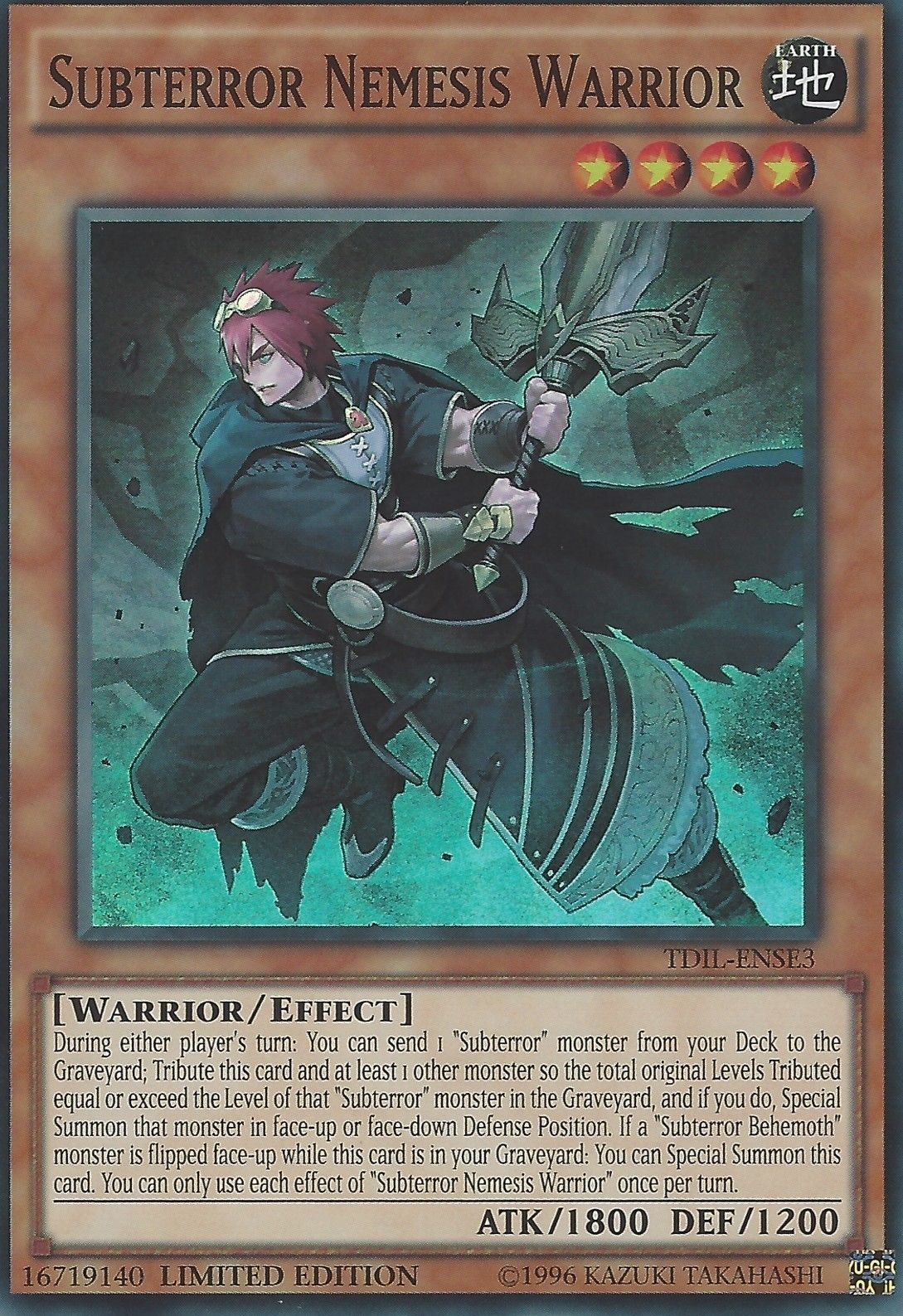 Subterror Nemesis Warrior [TDIL-ENSE3] Super Rare | Tables and Towers