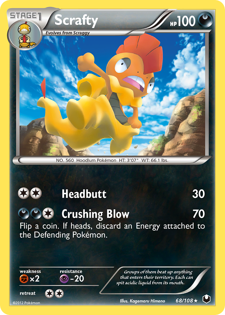 Scrafty (68/108) [Black & White: Dark Explorers] | Tables and Towers