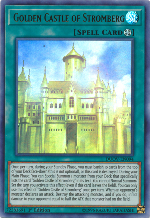 Golden Castle of Stromberg [DUOV-EN094] Ultra Rare | Tables and Towers