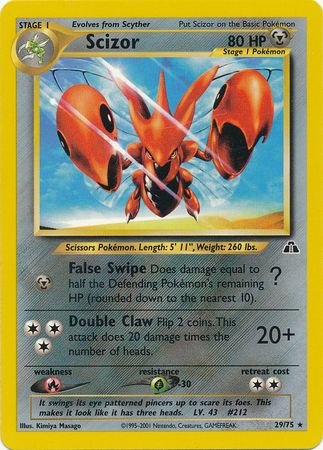 Scizor (29/75) [Neo Discovery Unlimited] | Tables and Towers