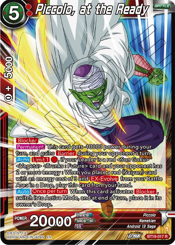 Piccolo, at the Ready (BT19-017) [Fighter's Ambition] | Tables and Towers