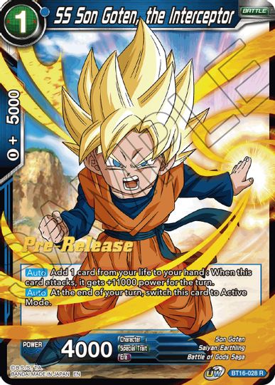 SS Son Goten, the Interceptor (BT16-028) [Realm of the Gods Prerelease Promos] | Tables and Towers