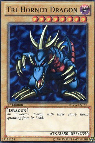 Tri-Horned Dragon [LCYW-EN157] Super Rare | Tables and Towers