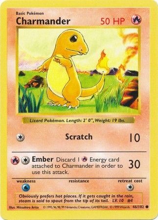 Charmander (46/102) [Base Set Shadowless Unlimited] | Tables and Towers