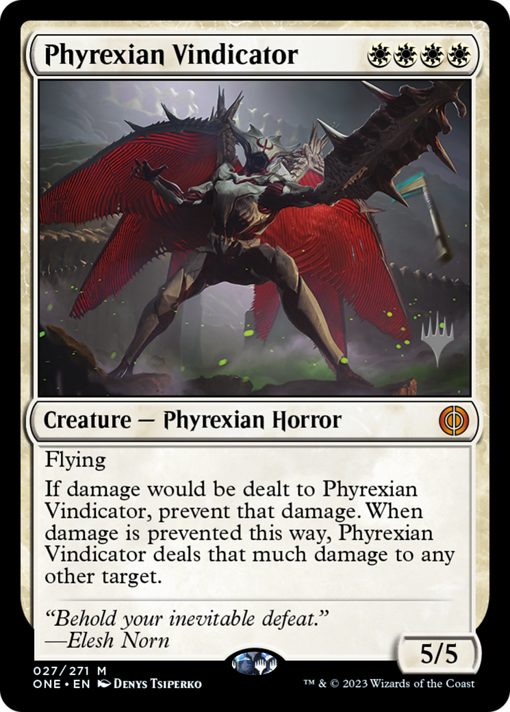 Phyrexian Vindicator (Promo Pack) [Phyrexia: All Will Be One Promos] | Tables and Towers