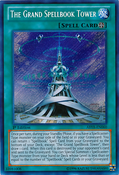 The Grand Spellbook Tower [ABYR-EN060] Secret Rare | Tables and Towers